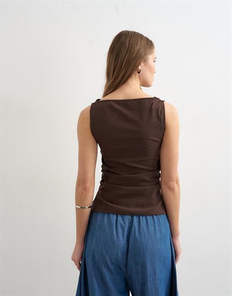 TSCAROLINE BENGALINE TANK TOP JRS chocolate brown