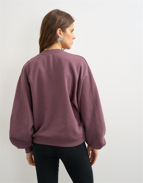 TSCIN OVERSIZED SWEATSHIRT JRS mauve wine