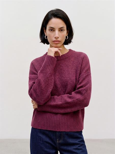 TSDAISY LS KNITTED JUMPER KNT NOOS burgundy
