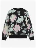 TSDENI BLURRED FLOWER JUMPER KNIT jet black