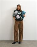 TSDENI BLURRED FLOWER JUMPER KNIT jet black