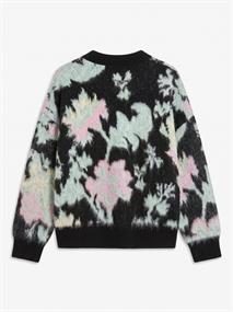 TSDENI BLURRED FLOWER JUMPER KNIT jet black