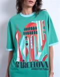 TSEMILY SS GRAPHIC OVERSIZED T-SHIRT JRS bright green