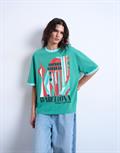 TSEMILY SS GRAPHIC OVERSIZED T-SHIRT JRS bright green
