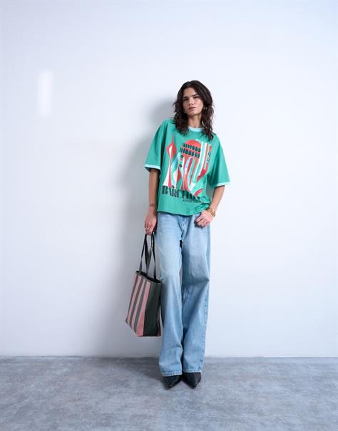 TSEMILY SS GRAPHIC OVERSIZED T-SHIRT JRS bright green