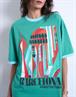 TSEMILY SS GRAPHIC OVERSIZED T-SHIRT JRS bright green