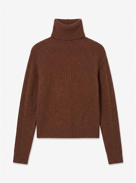 TSFELINA KNITTED LS TOP KNT pecan brown