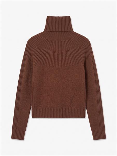 TSFELINA KNITTED LS TOP KNT pecan brown