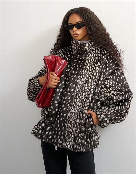 TSGAIL HIGH NECK CINCH JACKET OTW chocolate brown