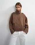 TSHABA CROPPED TRENCHCOAT OTW red heart