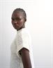 TSKAIA KNITTED ASYMETRIC TOP ivory cream