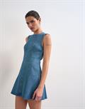 TSLENA SL MINI DNM DRESS medium blue denim