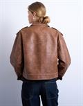 TSMADISON ZIPPER COATED JACKET brown lentil