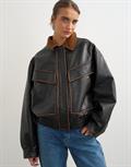TSMORI BOXY BOMBER JACKET OTW jet black