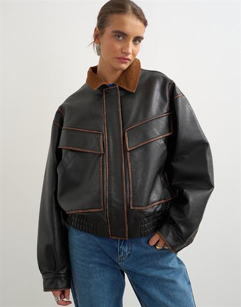 TSMORI BOXY BOMBER JACKET OTW jet black