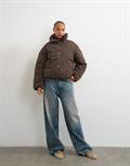 TSPEDRO DOUBLE COLLAR PUFFER JACKET OTW chocolate brown