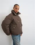TSPEDRO DOUBLE COLLAR PUFFER JACKET OTW chocolate brown