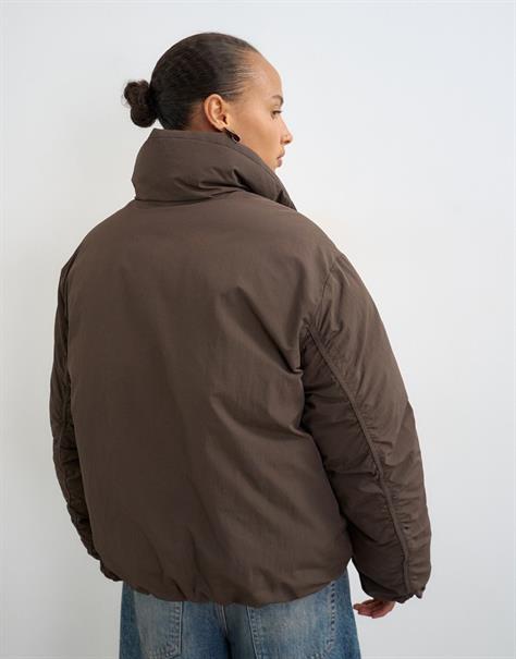 TSPEDRO DOUBLE COLLAR PUFFER JACKET OTW chocolate brown