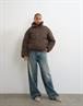 TSPEDRO DOUBLE COLLAR PUFFER JACKET OTW chocolate brown