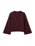 TSRENE LS CARDIGAN KNT NOOS burgundy