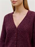 TSRENE LS CARDIGAN KNT NOOS burgundy