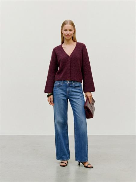 TSRENE LS CARDIGAN KNT NOOS burgundy