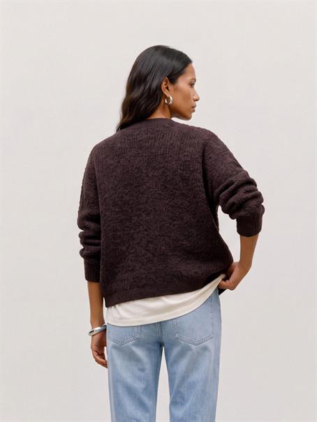 TSRENE LS CARDIGAN KNT NOOS chocolate brown
