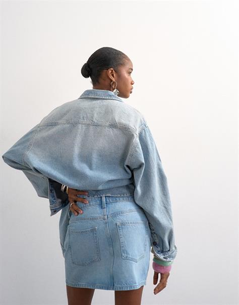 TSSILJE HR MINI DNM SKIRT BLEACH bleached sand