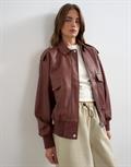 TSSUMMI COATED BOMBER OTW burgundy