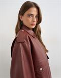 TSSUMMI COATED BOMBER OTW burgundy