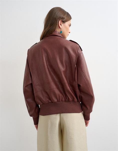 TSSUMMI COATED BOMBER OTW burgundy