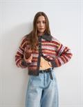 TSTINE LS CARDIGAN KNT red heart