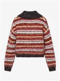 TSTINE LS CARDIGAN KNT red heart
