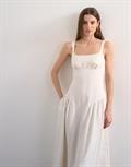 TSVIOLA SL MAXI DRESS WVN natural