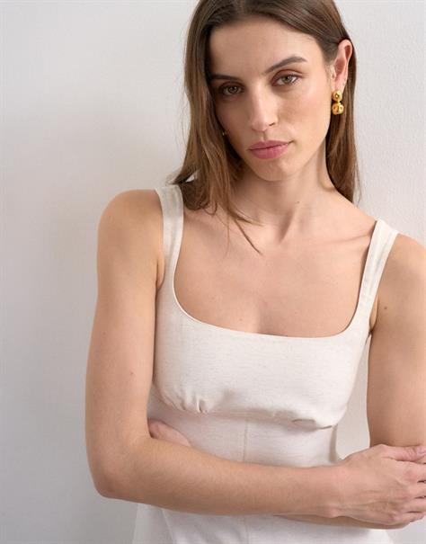 TSVIOLA SL MAXI DRESS WVN natural