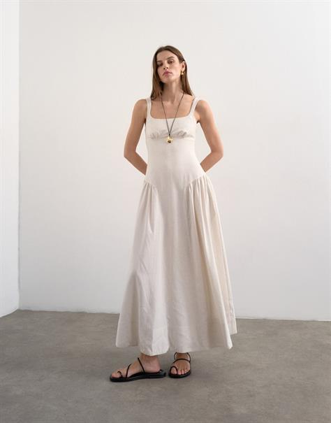 TSVIOLA SL MAXI DRESS WVN natural