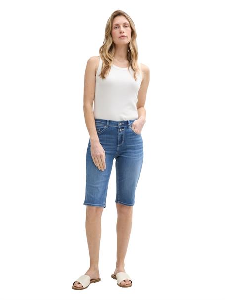 TTALEXA SLIM BERMUDA Jeans Shorts clean mid stone blue denim
