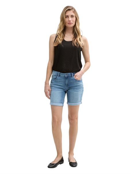 TTALEXA Slim Bermuda Jeans Shorts light stone wash denim