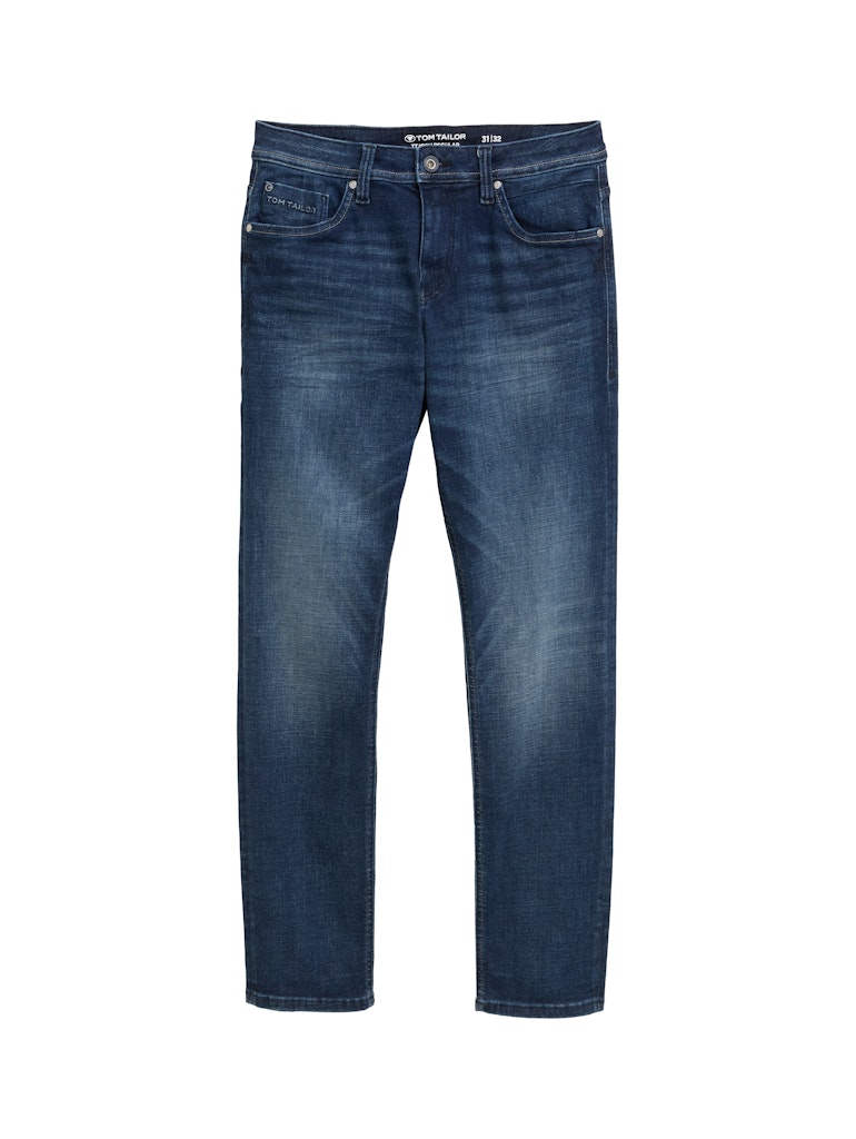 Tom Tailor Herren Jeans JOSH - Regular Slim Fit - Blau - Used Mid Stone Blu günstig online kaufen