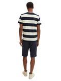TTJOSH Regular Slim Bermuda Shorts navy black dobby
