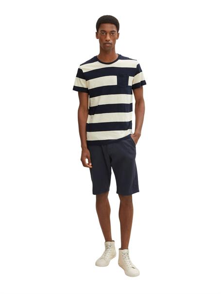 TTJOSH Regular Slim Bermuda Shorts navy black dobby