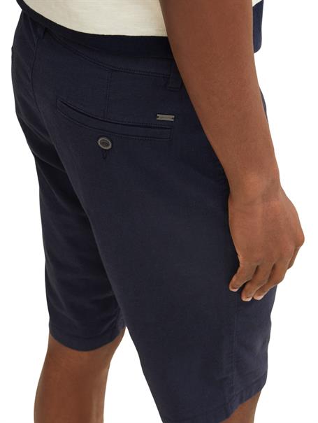 TTJOSH Regular Slim Bermuda Shorts navy black dobby