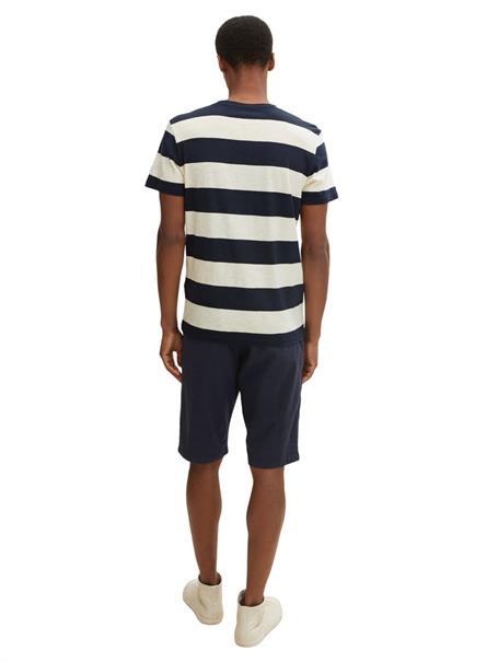 TTJOSH Regular Slim Bermuda Shorts navy black dobby