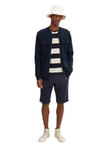 TTJOSH Regular Slim Bermuda Shorts navy black dobby