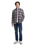 TTJOSH Regular Slim Jeans mit Stretch mid stone wash denim