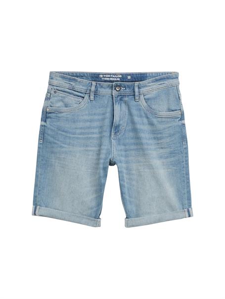 TTJOSH Regular Slim Jeans Shorts light stone blue denim