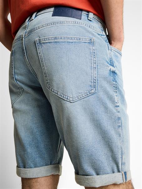 TTJOSH REGULAR SLIM Jeans Shorts light stone blue denim