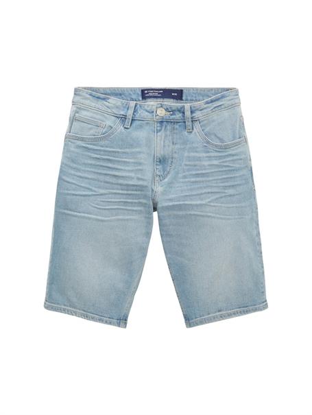 TTJOSH Regular Slim Jeans Shorts light stone wash denim