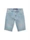 TTJOSH Regular Slim Jeans Shorts light stone wash denim