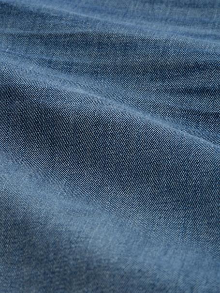TTJOSH REGULAR SLIM Jeans Shorts mid stone bright blue denim